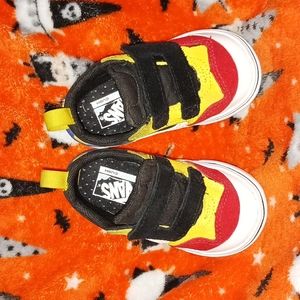 VANS multicolor toddler velcro size 6 comfy cushion